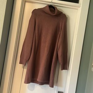 Bluivy Chocolate Brown Turtleneck Sweater dress, size M/L